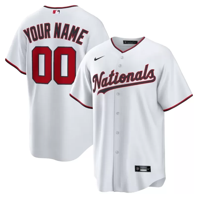Men's Washington Nationals Nike White Home Custom Replica 2.0 Jersey Men's Washington Nationals Nike White Home Custom Replica 2.0 Jersey