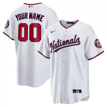 Men's Washington Nationals Nike White Replica Custom Jersey Men's Washington Nationals Nike White Replica Custom Jersey