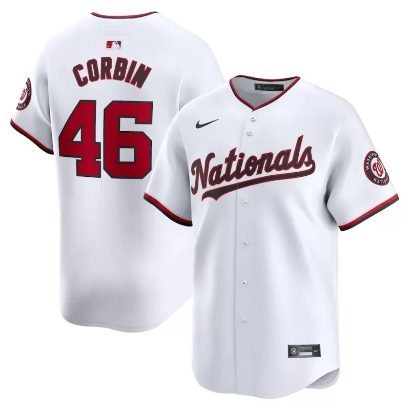 Men's Washington Nationals Patrick Corbin Nike White Home Limited Player Jersey Men's Washington Nationals Patrick Corbin Nike White Home Limited Player Jersey