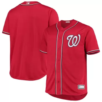 Men's Washington Nationals Red Big & Tall Alternate Replica Team Jersey Men's Washington Nationals Red Big & Tall Alternate Replica Team Jersey