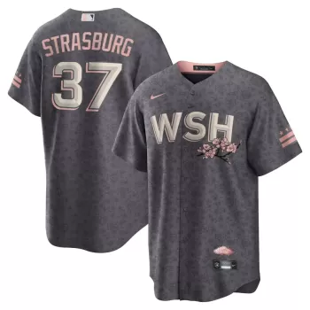 Men's Washington Nationals Stephen Strasburg Nike Charcoal City Connect Replica Player Jersey Men's Washington Nationals Stephen Strasburg Nike Charcoal City Connect Replica Player Jersey