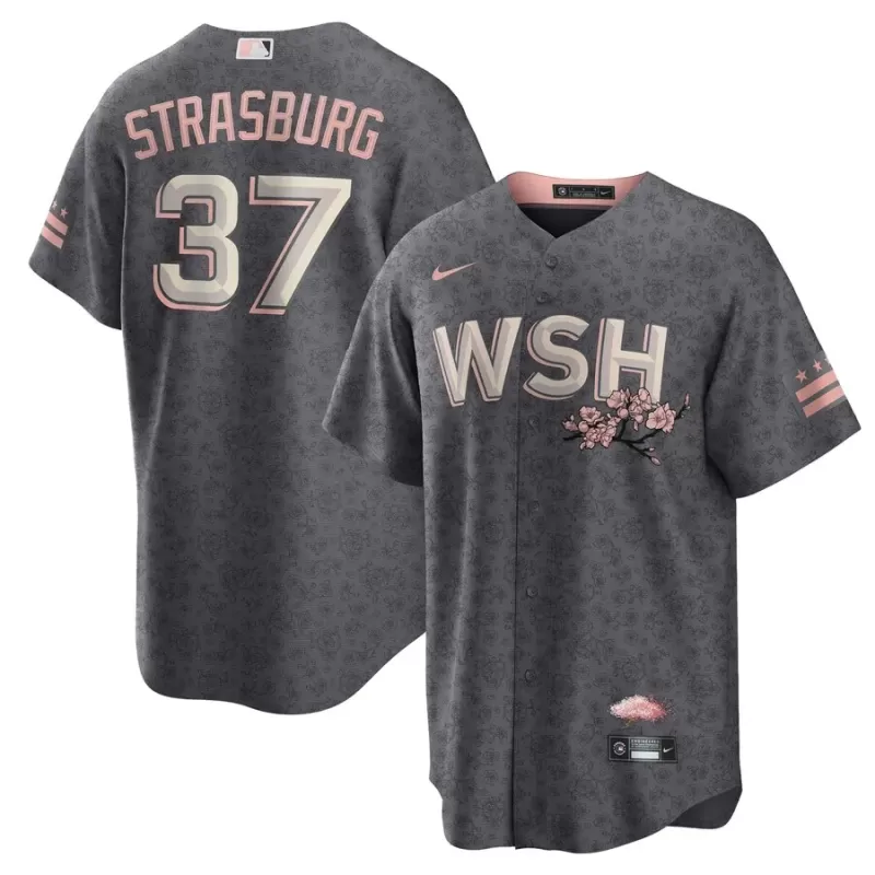 Men's Washington Nationals Stephen Strasburg Nike Gray City Connect Replica Player Jersey Men's Washington Nationals Stephen Strasburg Nike Gray City Connect Replica Player Jersey