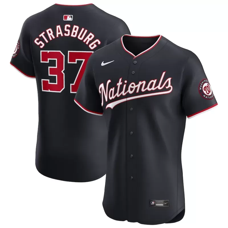 Men's Washington Nationals Stephen Strasburg Nike Navy Alternate Elite Player Jersey