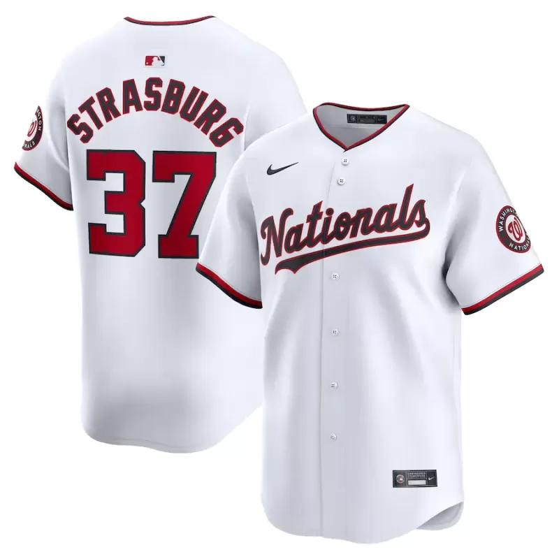 Men's Washington Nationals Stephen Strasburg Nike White Home Limited Player Jersey Men's Washington Nationals Stephen Strasburg Nike White Home Limited Player Jersey