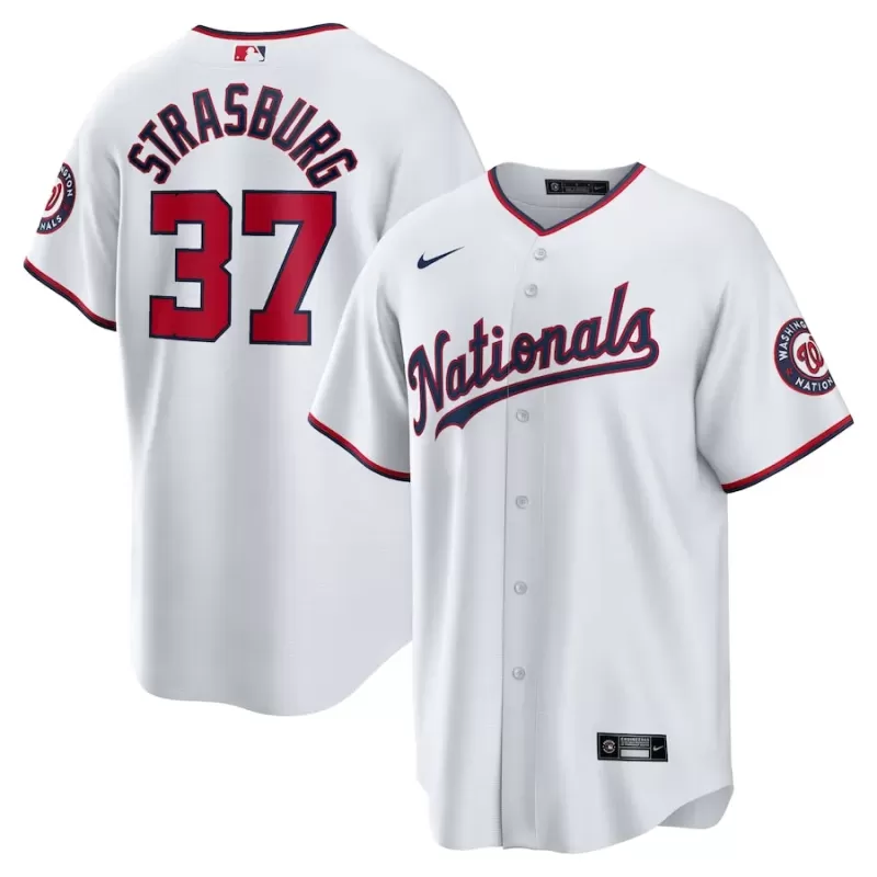 Men's Washington Nationals Stephen Strasburg Nike White Home Replica Jersey Men's Washington Nationals Stephen Strasburg Nike White Home Replica Jersey