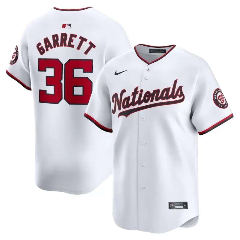 Men's Washington Nationals Stone Garrett Nike White Home Limited Player Jersey Men's Washington Nationals Stone Garrett Nike White Home Limited Player Jersey
