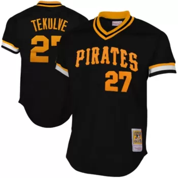 Mitchell & Ness Pittsburgh Pirates Kent Tekulve 1982 Cooperstown Collection Authentic Practice Jersey - Black Mitchell & Ness Pittsburgh Pirates Kent Tekulve 1982 Cooperstown Collection Authentic Practice Jersey - Black