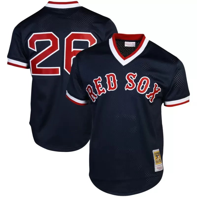 Mitchell & Ness Wade Boggs Boston Red Sox 1992 Authentic Cooperstown Collection Batting Practice Jersey - Navy Blue Mitchell & Ness Wade Boggs Boston Red Sox 1992 Authentic Cooperstown Collection Batting Practice Jersey - Navy Blue
