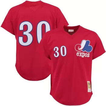 Montreal Expos Tim Raines Mitchell & Ness Red Batting Practice Jersey Montreal Expos Tim Raines Mitchell & Ness Red Batting Practice Jersey