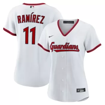 Women's Cleveland Guardians Jose Ramirez Nike White Home Replica 2.0 Player Jersey Women's Cleveland Guardians Jose Ramirez Nike White Home Replica 2.0 Player Jersey