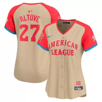 Women's American League Jose Altuve Nike Cream 2024 MLB All-Star Game Limited Player Jersey Women's American League Jose Altuve Nike Cream 2024 MLB All-Star Game Limited Player Jersey