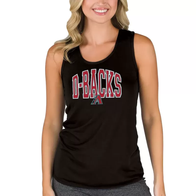 Women's Arizona Diamondbacks Concepts Sport Black Marathon Racerback Tank Top Women's Arizona Diamondbacks Concepts Sport Black Marathon Racerback Tank Top
