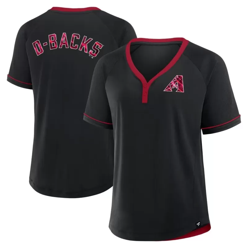 Women's Arizona Diamondbacks Fanatics Black League Diva Star Raglan V-Neck T-Shirt Women's Arizona Diamondbacks Fanatics Black League Diva Star Raglan V-Neck T-Shirt