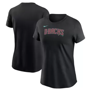 Women's Arizona Diamondbacks Nike Black Fuse Wordmark T-Shirt Women's Arizona Diamondbacks Nike Black Fuse Wordmark T-Shirt