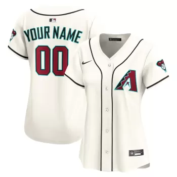 Women's Arizona Diamondbacks Nike Cream Home Limited Custom Jersey Women's Arizona Diamondbacks Nike Cream Home Limited Custom Jersey