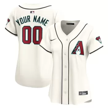 Women's Arizona Diamondbacks Nike White Home Limited Custom Jersey Women's Arizona Diamondbacks Nike White Home Limited Custom Jersey