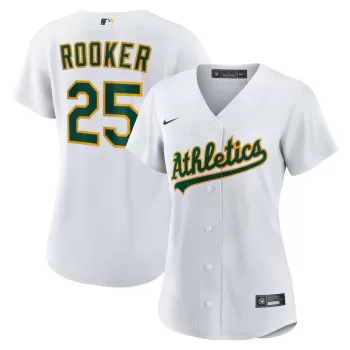 Women's Athletics Brent Rooker Nike White Home Replica Jersey Women's Athletics Brent Rooker Nike White Home Replica Jersey