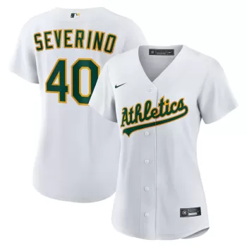 Women's Athletics Luis Severino Nike White Home Replica Jersey Women's Athletics Luis Severino Nike White Home Replica Jersey