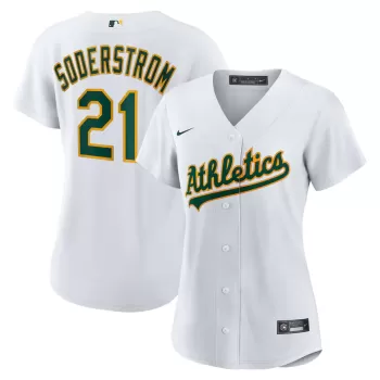 Women's Athletics Tyler Soderstrom Nike White Home Replica Jersey Women's Athletics Tyler Soderstrom Nike White Home Replica Jersey
