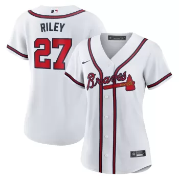Women's Atlanta Braves Austin Riley Nike White Home Replica Jersey Women's Atlanta Braves Austin Riley Nike White Home Replica Jersey