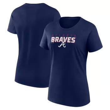 Women's Atlanta Braves Fanatics Navy Lean T-Shirt Women's Atlanta Braves Fanatics Navy Lean T-Shirt