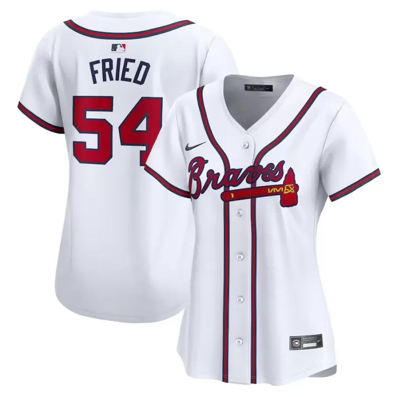 Women's Atlanta Braves Max Fried Nike White Home Limited Player Jersey Women's Atlanta Braves Max Fried Nike White Home Limited Player Jersey