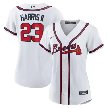 Women's Atlanta Braves Michael Harris II Nike White Home Replica Jersey Women's Atlanta Braves Michael Harris II Nike White Home Replica Jersey