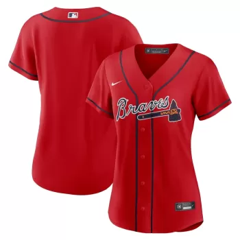 Women's Atlanta Braves Nike Red Alternate Replica Team Jersey Women's Atlanta Braves Nike Red Alternate Replica Team Jersey