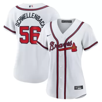 Women's Atlanta Braves Spencer Schwellenbach Nike White Home Replica Jersey Women's Atlanta Braves Spencer Schwellenbach Nike White Home Replica Jersey
