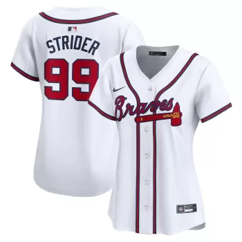 Women's Atlanta Braves Spencer Strider Nike White Home Limited Player Jersey Women's Atlanta Braves Spencer Strider Nike White Home Limited Player Jersey