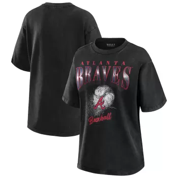 Women's Atlanta Braves WEAR by Erin Andrews Charcoal Boyfriend T-Shirt Women's Atlanta Braves WEAR by Erin Andrews Charcoal Boyfriend T-Shirt