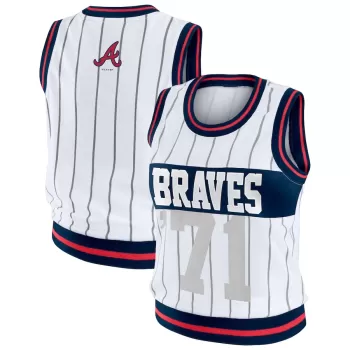 Women's Atlanta Braves WEAR by Erin Andrews White Sporty Tank Top Women's Atlanta Braves WEAR by Erin Andrews White Sporty Tank Top