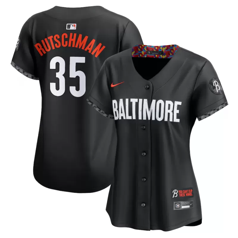 Women's Baltimore Orioles Adley Rutschman Nike Black City Connect Limited Jersey