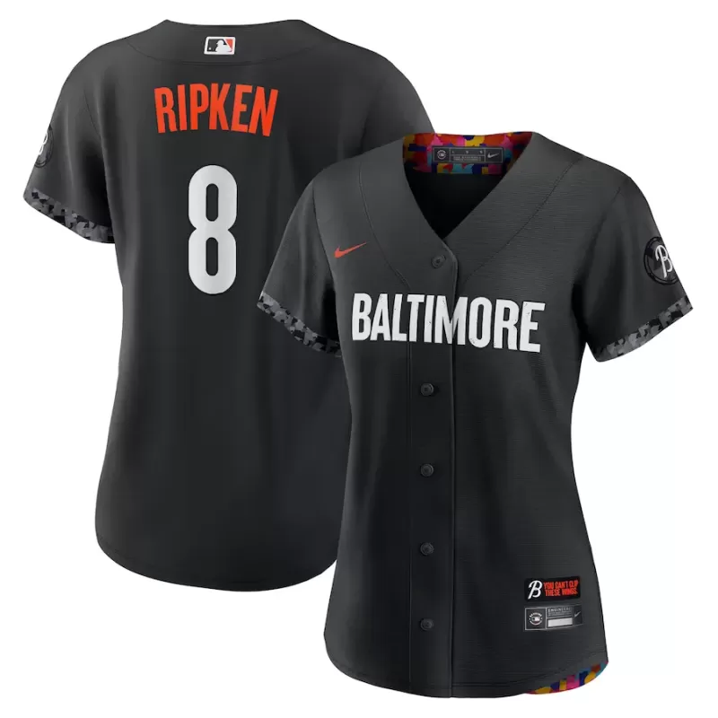Women's Baltimore Orioles Cal Ripken Jr. Nike Black City Connect Replica Player Jersey Women's Baltimore Orioles Cal Ripken Jr. Nike Black City Connect Replica Player Jersey
