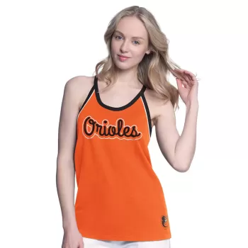 Women's Baltimore Orioles G-III 4Her by Carl Banks Orange Curveball Racerback Tank Top Women's Baltimore Orioles G-III 4Her by Carl Banks Orange Curveball Racerback Tank Top