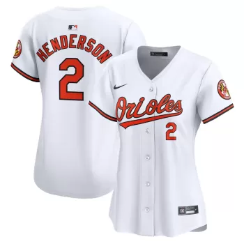 Women's Baltimore Orioles Gunnar Henderson Nike White Home Limited Player Jersey Women's Baltimore Orioles Gunnar Henderson Nike White Home Limited Player Jersey
