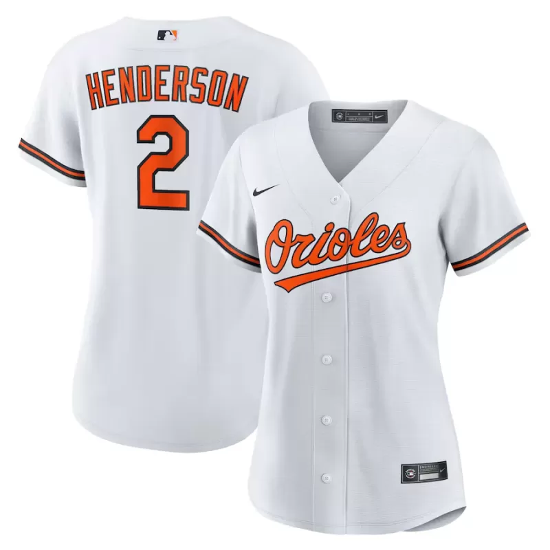 Women's Baltimore Orioles Gunnar Henderson Nike White Replica Player Jersey Women's Baltimore Orioles Gunnar Henderson Nike White Replica Player Jersey