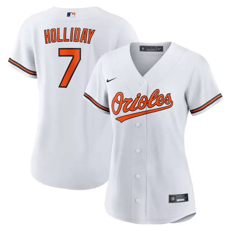 Women's Baltimore Orioles Jackson Holliday Nike White Home Replica Player Jersey Women's Baltimore Orioles Jackson Holliday Nike White Home Replica Player Jersey