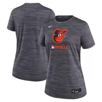 Women's Baltimore Orioles Nike Black Authentic Collection Velocity Performance T-Shirt Women's Baltimore Orioles Nike Black Authentic Collection Velocity Performance T-Shirt