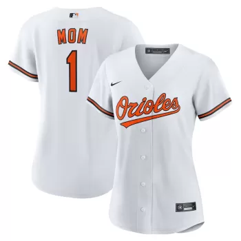 Women's Baltimore Orioles Nike White #1 Mom Home Replica Jersey Women's Baltimore Orioles Nike White #1 Mom Home Replica Jersey