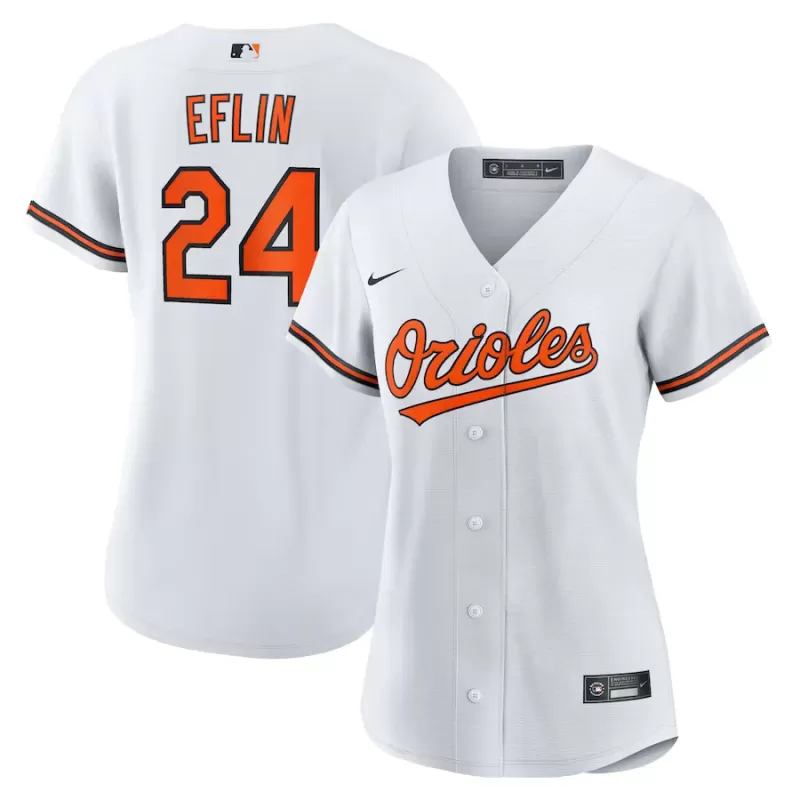Women's Baltimore Orioles Zach Eflin Nike White Home Replica Jersey Women's Baltimore Orioles Zach Eflin Nike White Home Replica Jersey