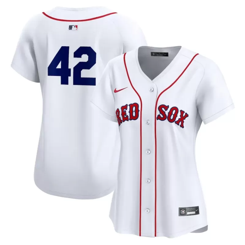 Women's Boston Red Sox Nike White 2024 Jackie Robinson Day Home Limited Jersey Women's Boston Red Sox Nike White 2024 Jackie Robinson Day Home Limited Jersey