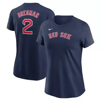 Women's Boston Red Sox Alex Bregman Nike Navy Fuse Name & Number T-Shirt Women's Boston Red Sox Alex Bregman Nike Navy Fuse Name & Number T-Shirt