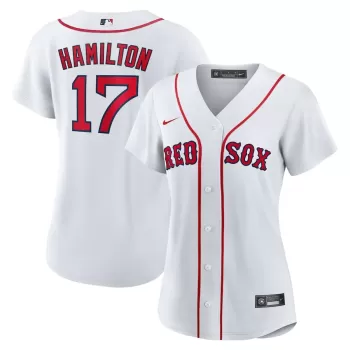 Women's Boston Red Sox David Hamilton Nike White Home Replica Jersey Women's Boston Red Sox David Hamilton Nike White Home Replica Jersey