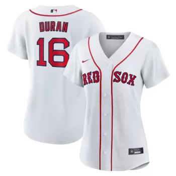 Women's Boston Red Sox Jarren Duran Nike White Replica Player Jersey Women's Boston Red Sox Jarren Duran Nike White Replica Player Jersey
