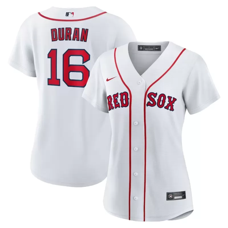Women's Boston Red Sox Jarren Duran Nike White Replica Player Jersey Women's Boston Red Sox Jarren Duran Nike White Replica Player Jersey