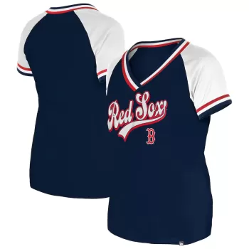 Women's Boston Red Sox New Era Navy Gameday Raglan V-Neck T-Shirt Women's Boston Red Sox New Era Navy Gameday Raglan V-Neck T-Shirt