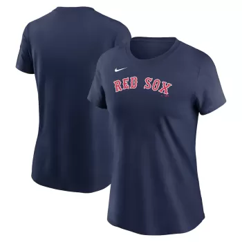 Women's Boston Red Sox Nike Navy Fuse Wordmark T-Shirt Women's Boston Red Sox Nike Navy Fuse Wordmark T-Shirt