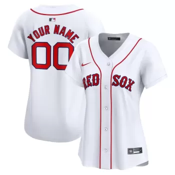 Women's Boston Red Sox Nike White Home Limited Custom Jersey Women's Boston Red Sox Nike White Home Limited Custom Jersey