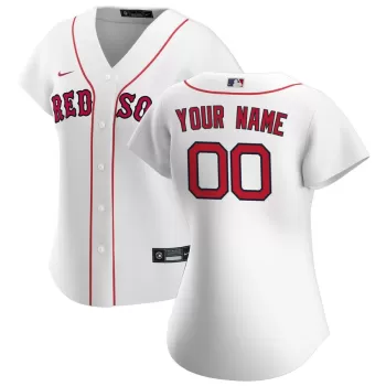 Women's Boston Red Sox Nike White Home Replica Custom Jersey Women's Boston Red Sox Nike White Home Replica Custom Jersey
